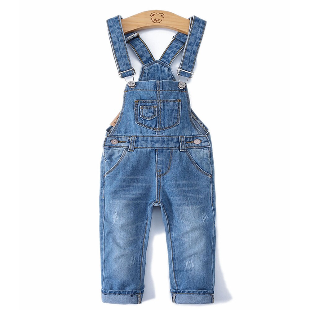 0-8T Voorjaar Kids Overalls Slanke Broek Jongens Meisjes Jarretel Bib Denim Broek Kids Jeans Jumpsuit Kleding Kinderen kleding