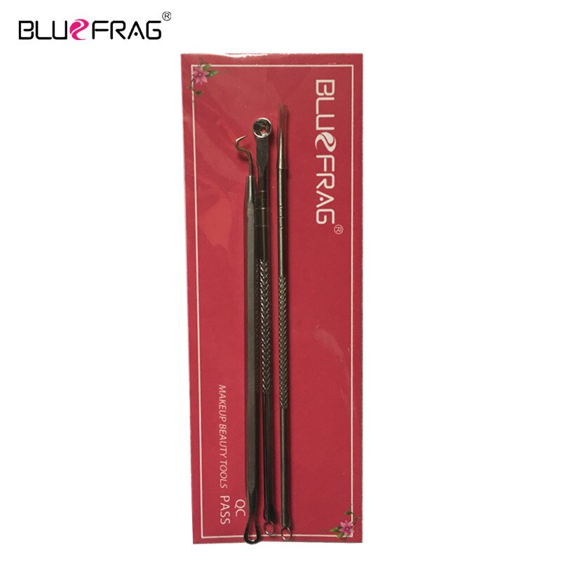 Extracteur de nombril pour points noirs 3 pièces, extracteur de boutons d'acné, extracteur de points noirs sous vide, cuillère pour le visage