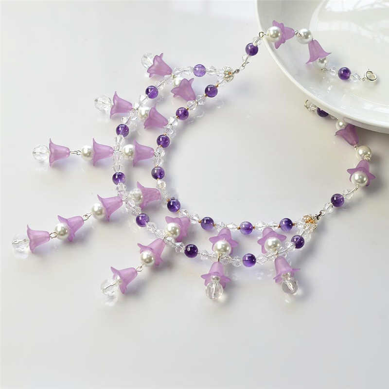50pcs Transparent Acrylic Flower Beads Spacer Bead Cap Frosted for Jewelry Making DIY Bracelet Necklace Supplies 16x12mm