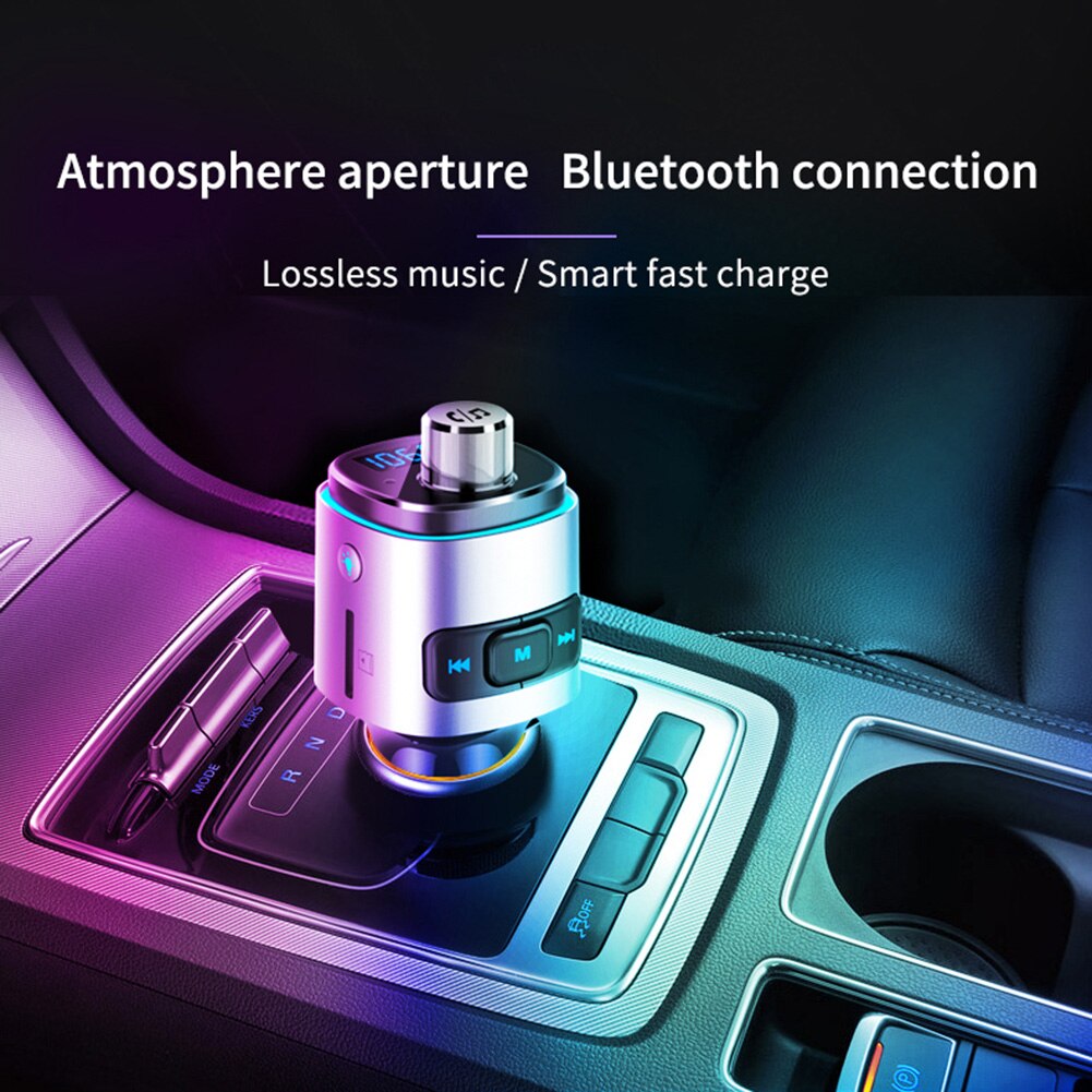 BC42 Auto Bluetooth Audio- Empfänger MP3 Musik Spieler Adapter Ladegerät FM Sender Hände-freies TF U Disk QC 3,0 schnelle Ladung