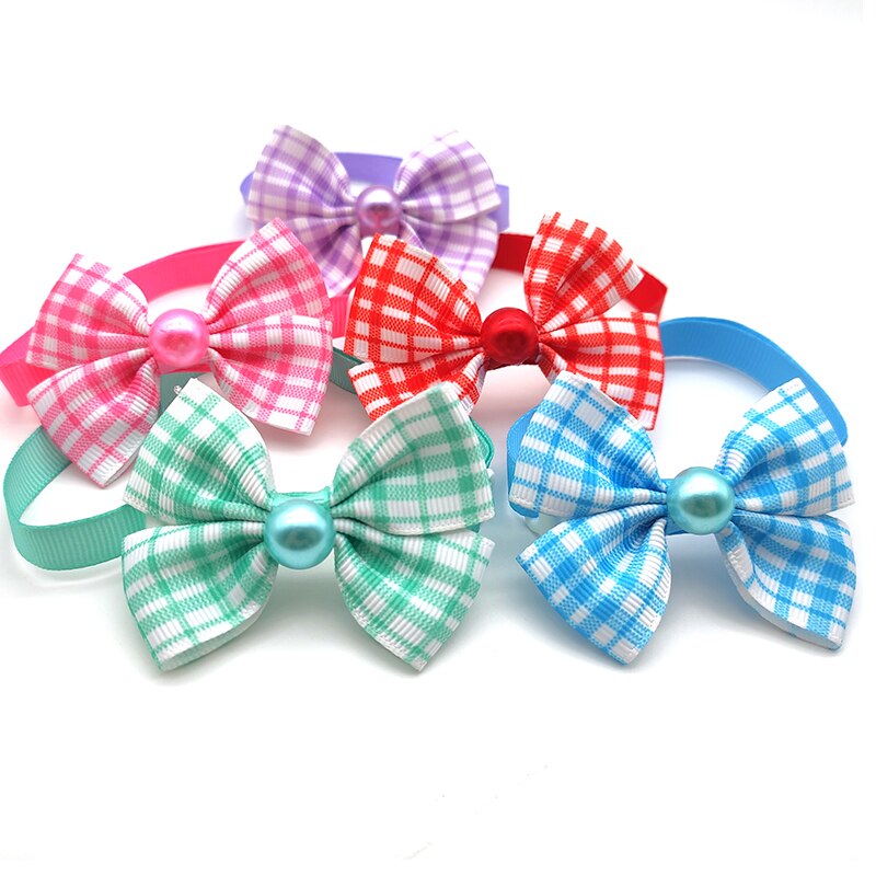 50/100 pc puppy hondenstrikken, handgemaakte strik met parel, hondenverzorgingsaccessoires, hondenstrik, huisdierbenodigdheden, hondenaccessoires