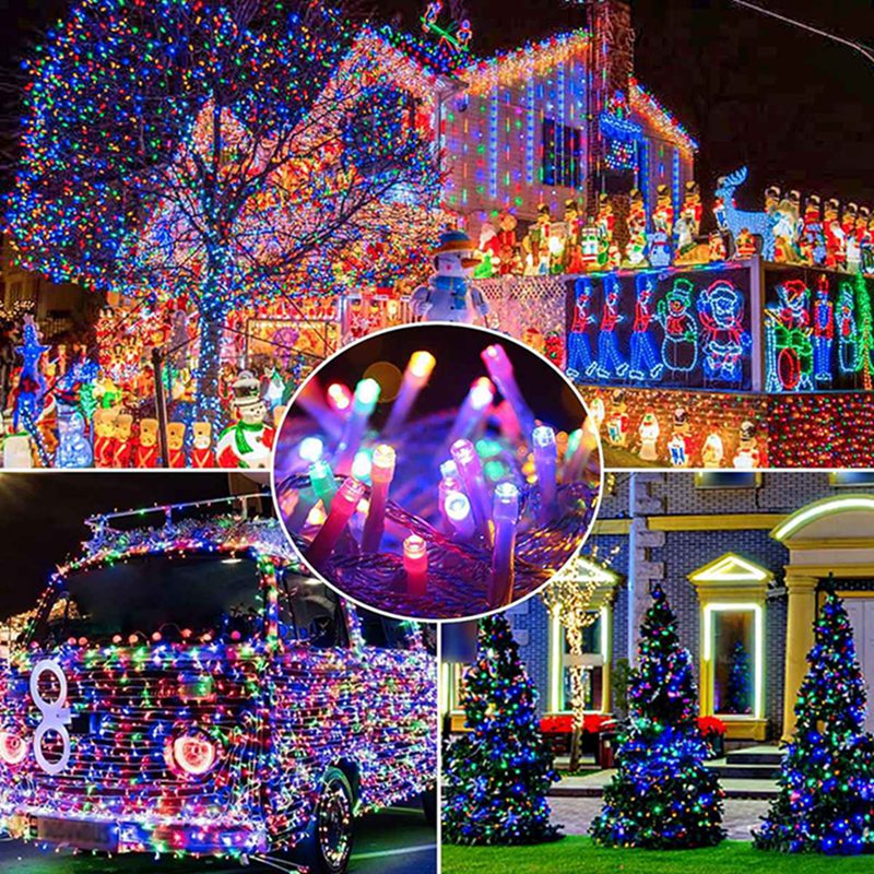 1 paquete de 10/20/40/80 luces Led con batería, guirnaldas de luces impermeables para dormitorio, jardín, , decoraciones para árboles de Navidad