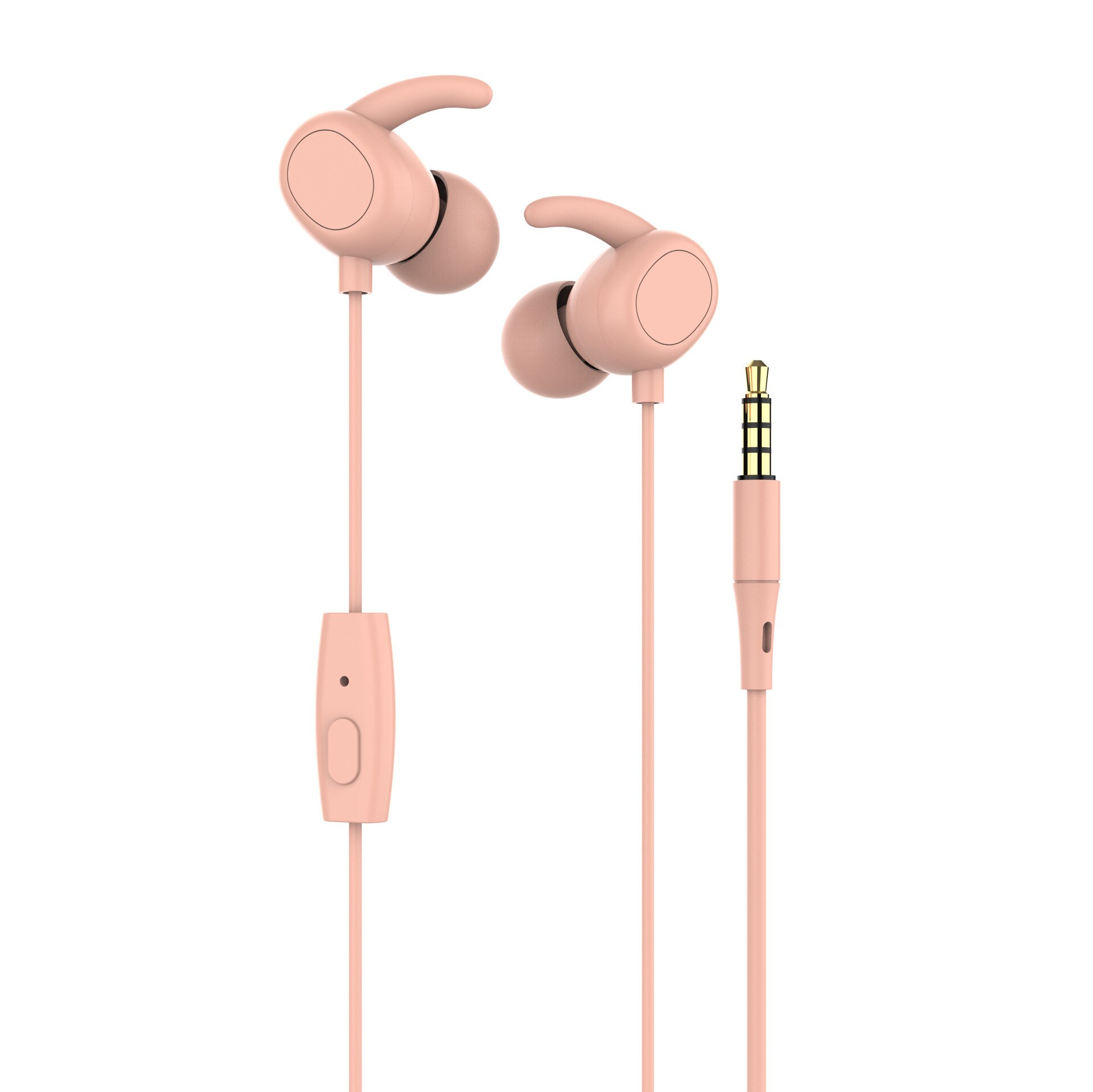 3.5 High Fidelity Silicon Soft Sleep Headset with Microphone and Noise-cancelling Headset for All Mobile Phones: E13000035-pink