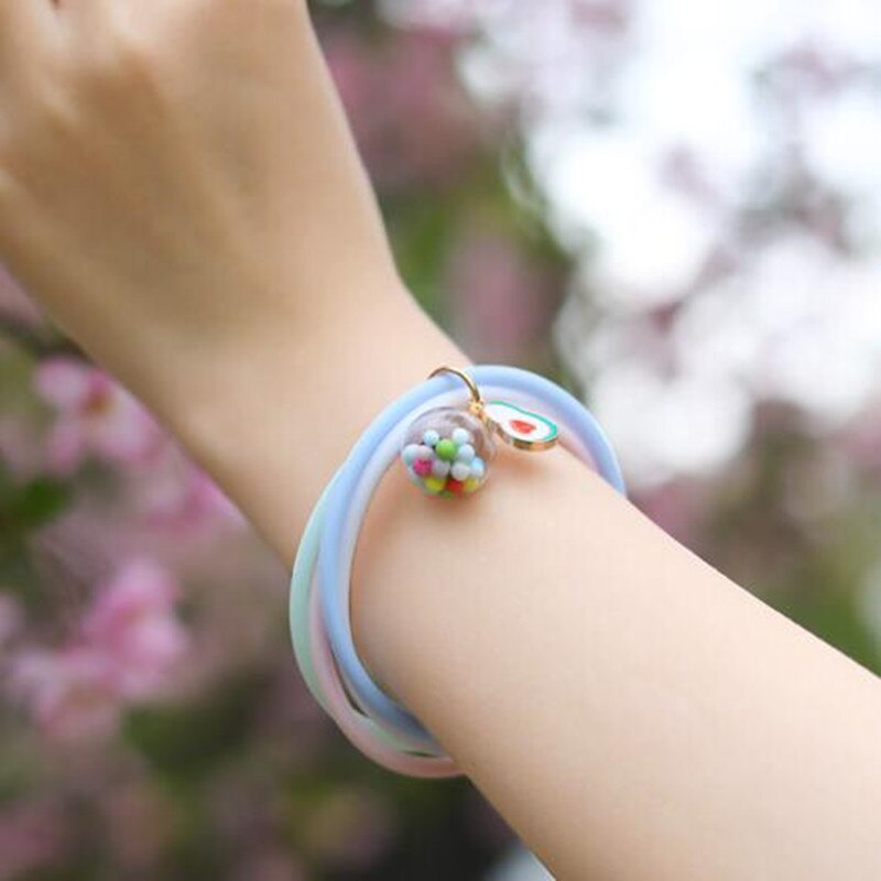 Kleurrijke Bal Muggenmelk Armband Creatieve Meisje Hart Plantaardige Etherische Olie Anti-Muggen Armbanden Silicagel Anti-Mosq