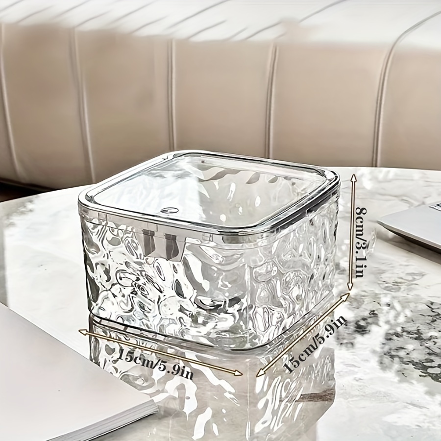 Organizador de accesorios para el cabello, caja de almacenamiento, organizador de lazos para el cabello acrílico transparente para diadema, lazos, organización de hisopo de algodón, baño