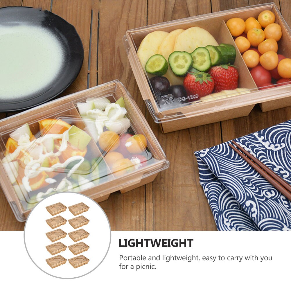 20 Pcs Food Takeaway Boxes Eco-friendly Potato Chips Boxes with Lids (Brown)