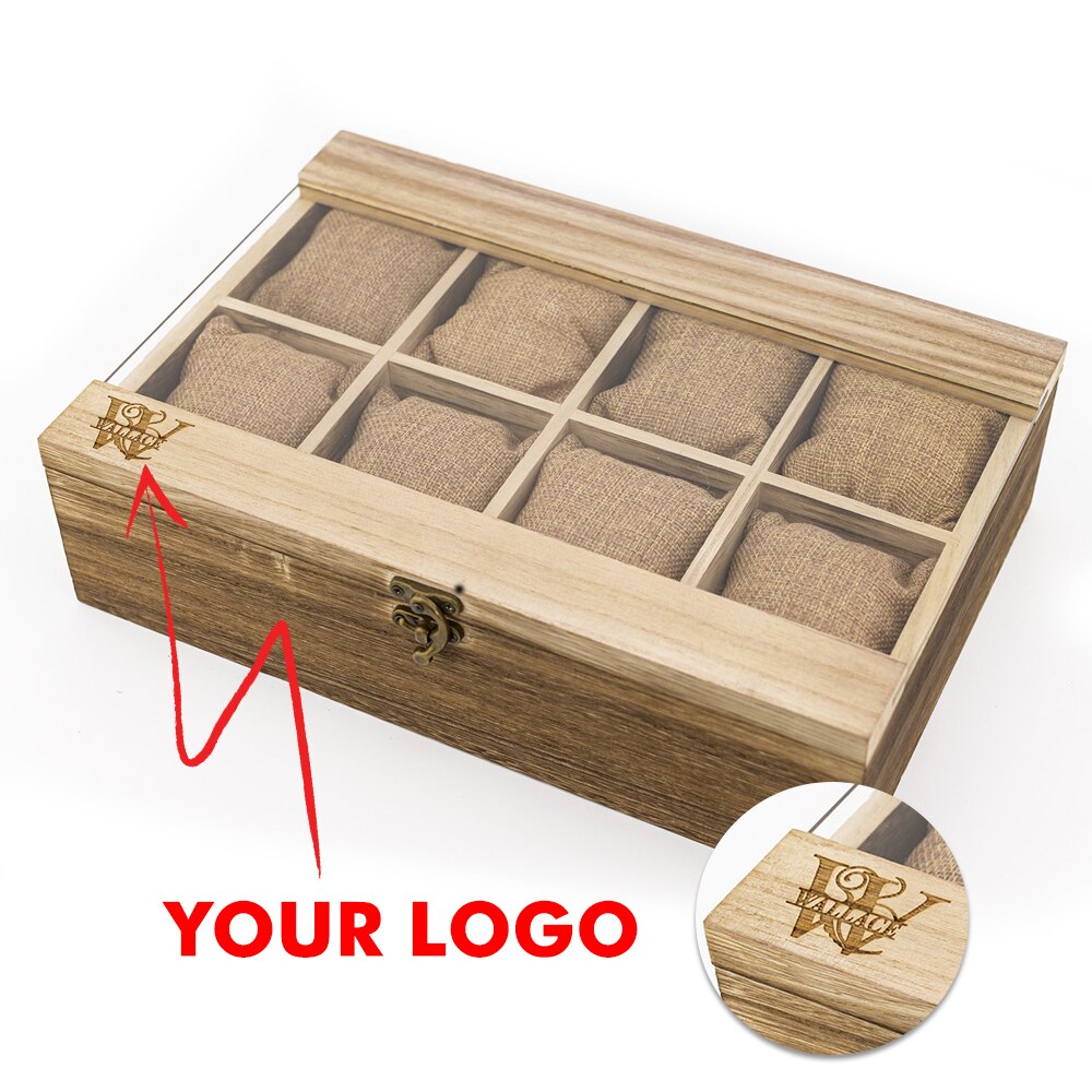 BOBO BIRD Leatherette Wrist Watch Display Box Organizer Storage Box Watch Holder Jewelry Display Case saat kutusu: Wood with your logo