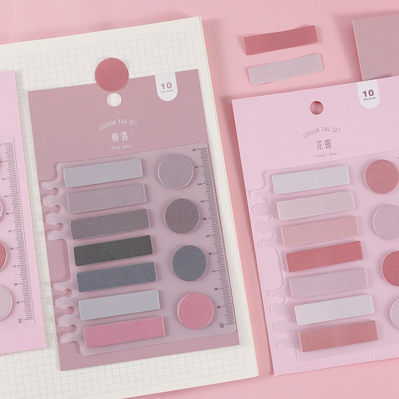 Gradient Color Post-It Notes Handmade DIY Scrapbooking Stickers Stationary Office School Supplies Paper Memo Pad Sticky Label