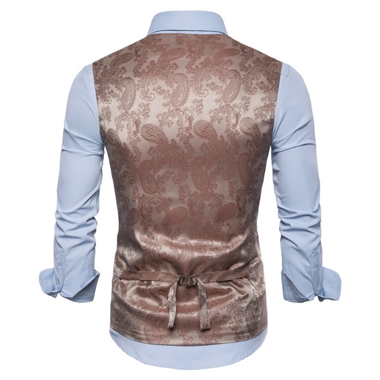 Waistcoat Men Men's Casual Sleeveless Suit Vest British Style Double-breasted Vests