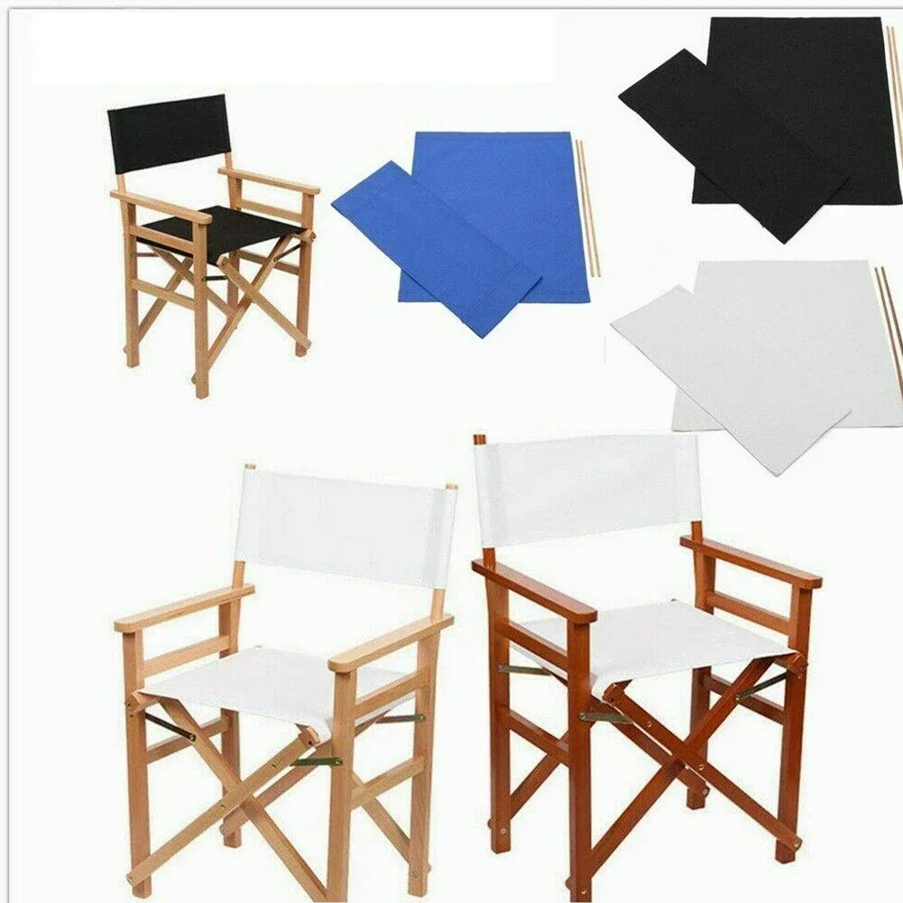 Kit de fundas de asiento de silla lavables, reemplazo de asiento de silla de Director, cubierta de lona con palo, accesorios para acampar al aire libre, pesca funda sillas jardín funda silla director fundas de asiento