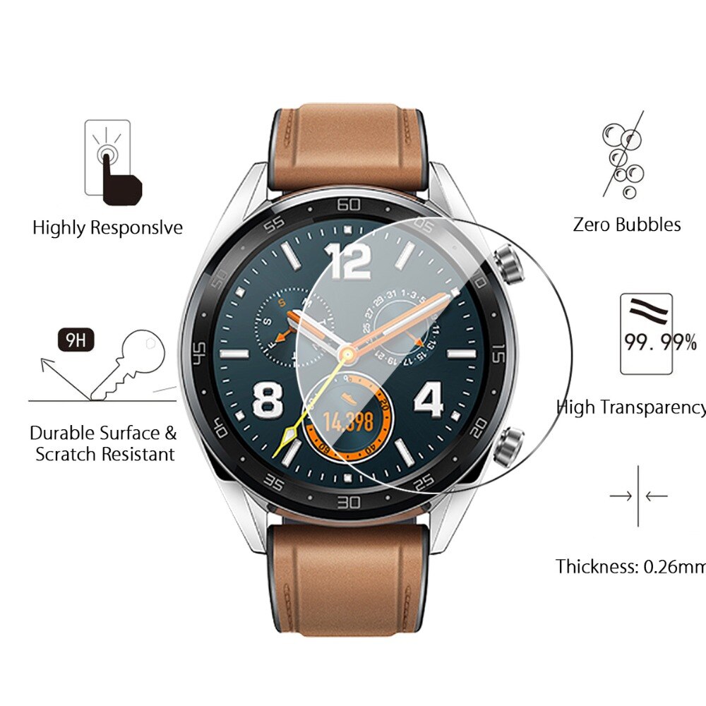 2 Stuks Beschermende Glas Voor Huawei Watch Gt 2 Voor Huawei Watch Gt2 Tg2 2gt (46 Mm) tg Smart Watch Screen Protector Film Accessoires