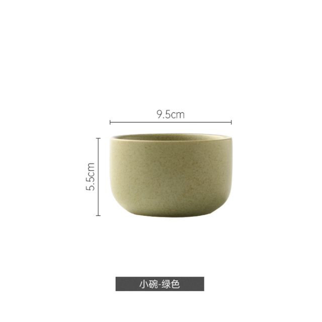 Bandeja de cubiertos de Color sólido, placa de cerámica, utensilios de cocina, juego de vajilla, decoración de pared, cuenco doméstico: Green Bowl