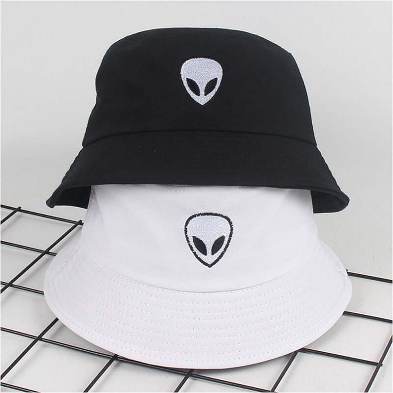 neue Sommer alien hut unisex hip-hop faltbare stickerei fischer Kappe straße trend im freien sonne hut freizeit sport gorros