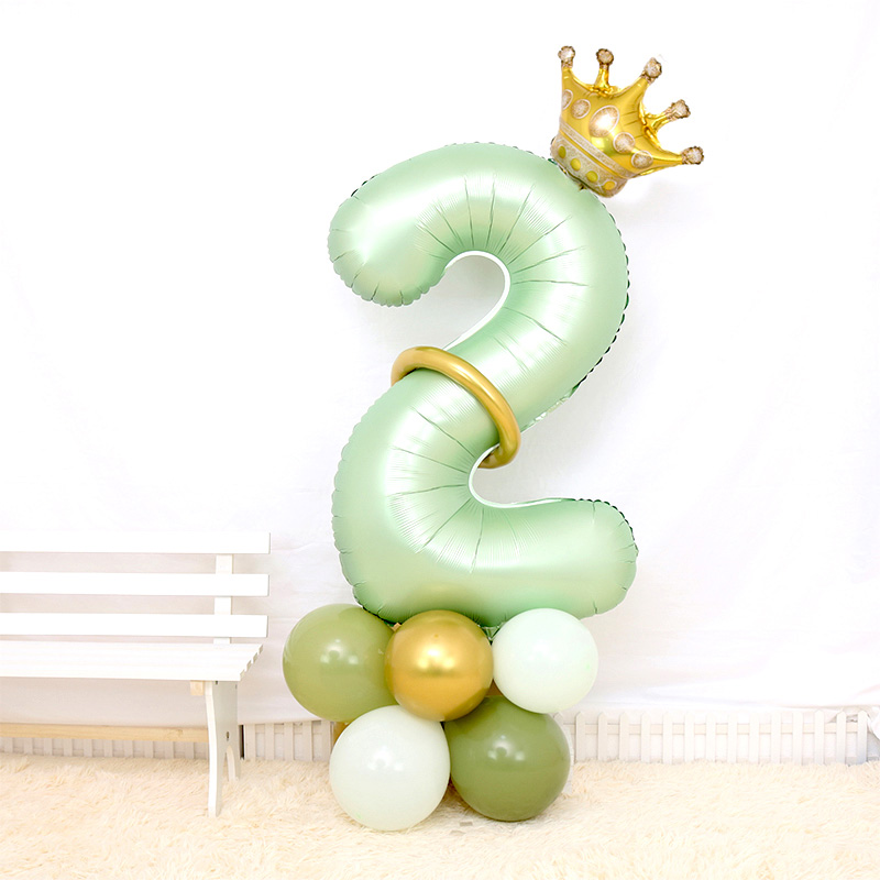 40inch Large Olive Green Number Balloons 1 2 3 4 5 6 7 8 9 Foil Balloon Birthday Party Decorations Figures Globos Baby Shower