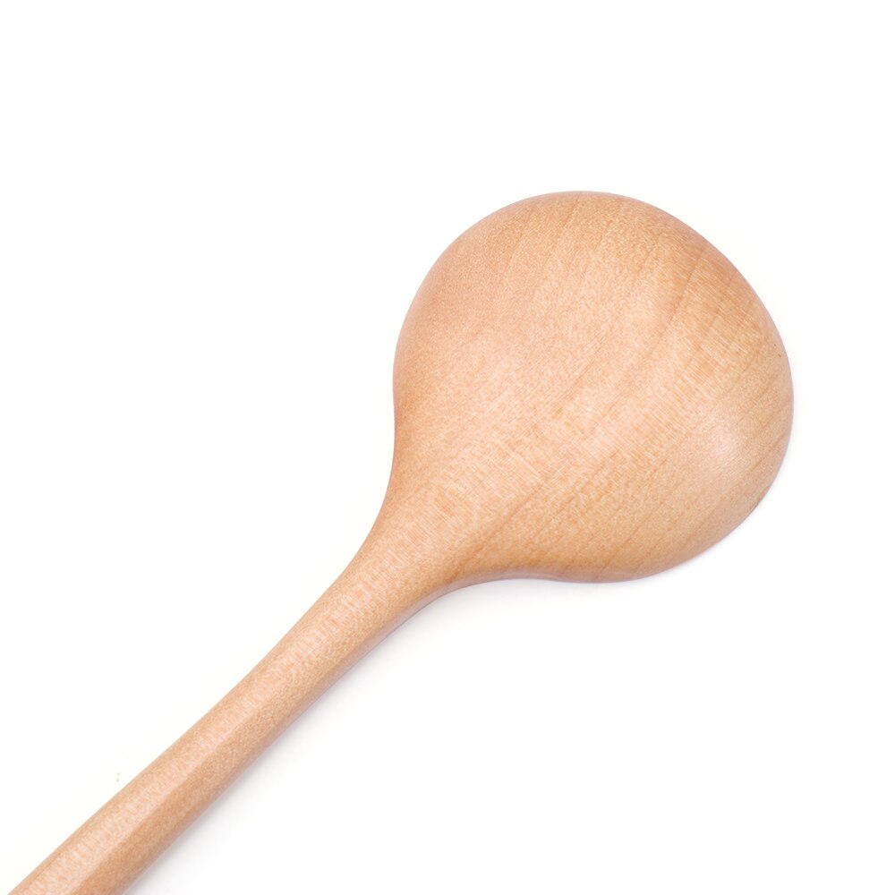 Japanse houten lepels lang 10.9 inch natuurlijk hout lange steel ronde lepels voor soep koken mengen roeren tafelgerei