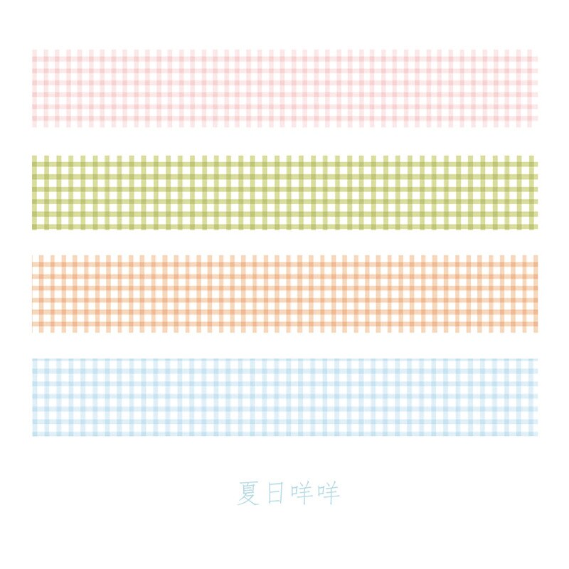 4Rolls Grid Washi Tape Set Cute Masking Tape Cinta Adhesiva Decorativa Papeleria Plakband Ins Stationery Paper Kawaii Washitape: green