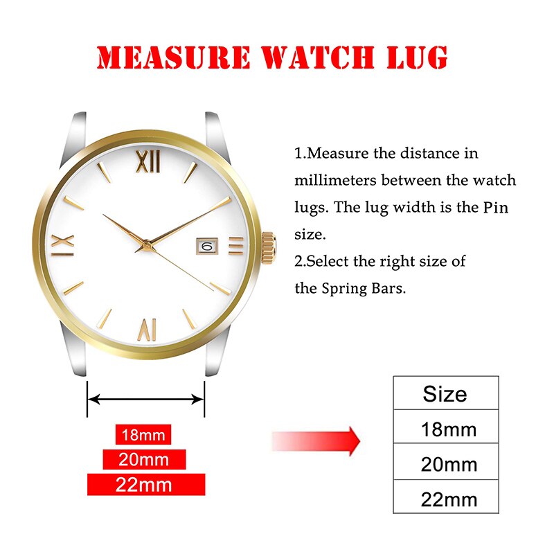 4 st 18mm 20mm 22mm fjäderstänger stift 1.5mm diameter klockstift tillbehör till klockarmband med snabbkoppling