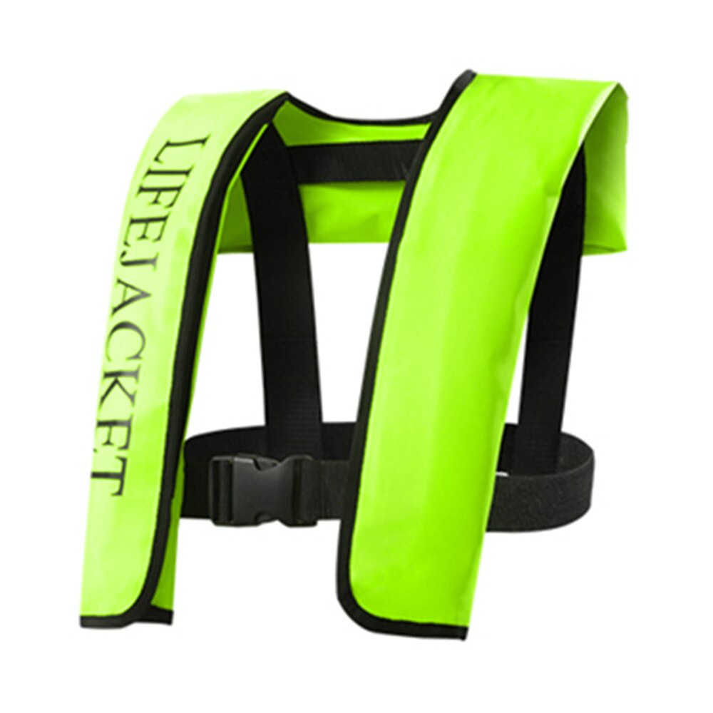Manual Inflatable Life Jacket Adult Life Vest Water Sports Swiming Fishing Survival Jacket Survival Vest 9 Colors: Fluorescent Green