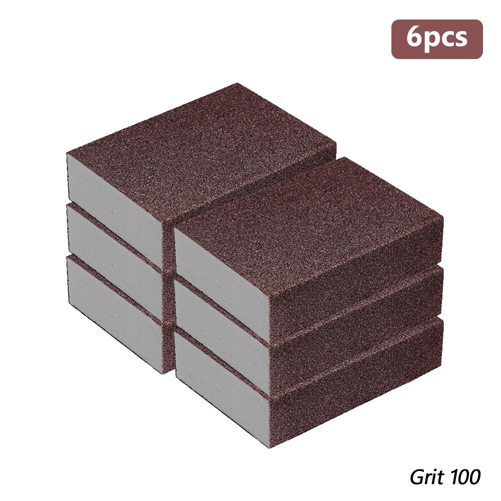 1/2/4/6/8pcs Emery Cloth Sponge Magic Gadgets Accessories Descaling Rub Tool Cleaner For Kitchen ffice Bathroom Cleaning Sponges: 6pcs