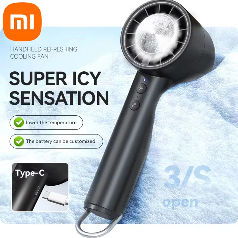 Xiaomi – petit ventilateur portatif de réfrigération, climatiseur Portable silencieux, affichage Led à grande vitesse, ventilateur de chargement Usb à haute puissance éolienne