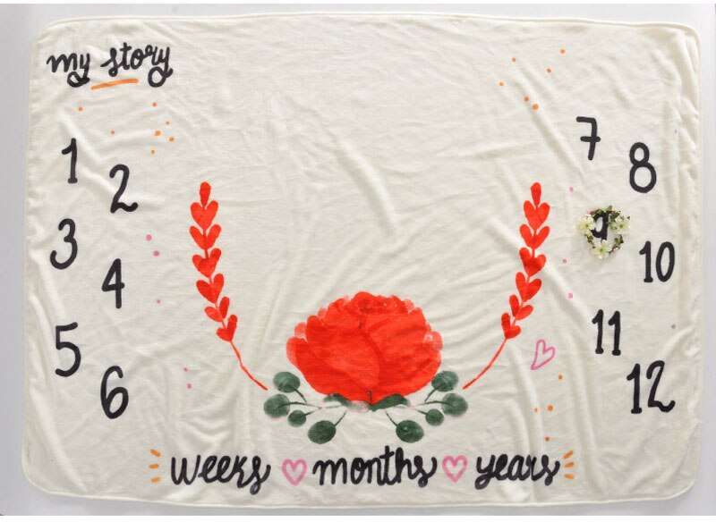 102X152cm Baby Photography Blanket Props Baby Milestone Blanket Receving Background Baby Monthly Blanket for Shooting Photo