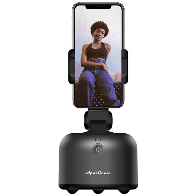 360 obrót automatyczny na żywo nagrywanie wideo śledzenie obiektu mini Smartphone Vlog Selfie Stick statyw telefonu stojak czarny: czarny