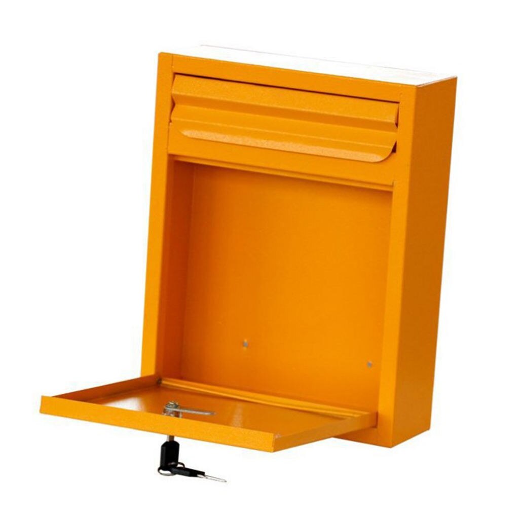 Tin Metal Post Mailbox Message Suggestion Box Wall Mounted Mail Box Security Mailboxes Lockable Rural Security Mails Locking