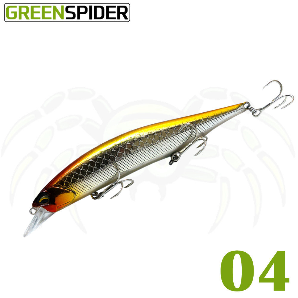 GREENSPIDER Suspend JERKBAIT Fishing Lure 135mm 18.2g Wobbler Minnow Tungsten Longcast Bass Pike Bait Lure Tackle: 04