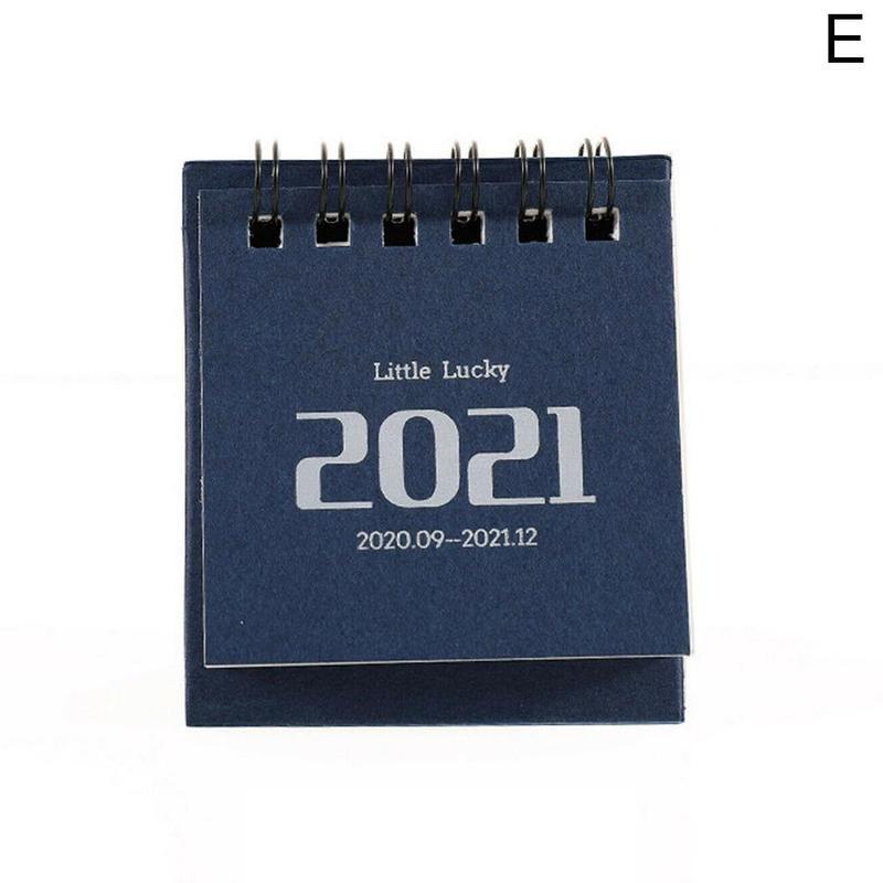 Desk Calendar Dual Daily Schedule Table Planner Standing Calendar Yearly Agenda Organizer Home Office Supplies: blue