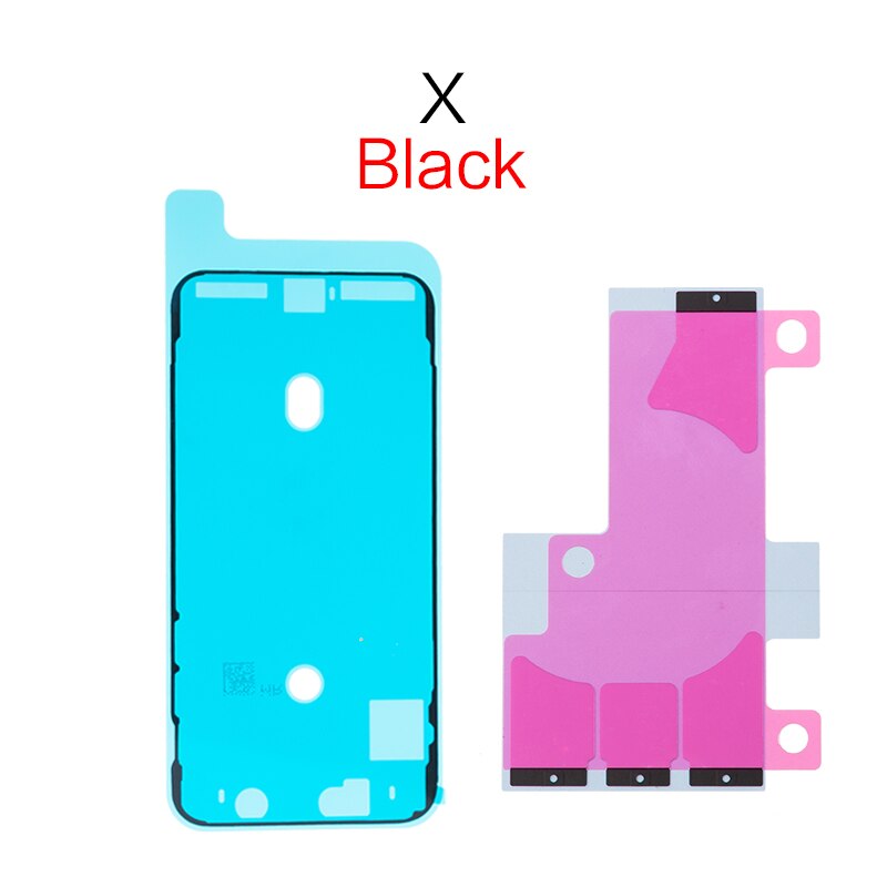 Geschikt Voor Iphone 6 6S 7 8 Plus X Xr Xs Max Lcd-scherm Frame Frame Kit + Batterij sticker Waterdichte Lijm 1 Set