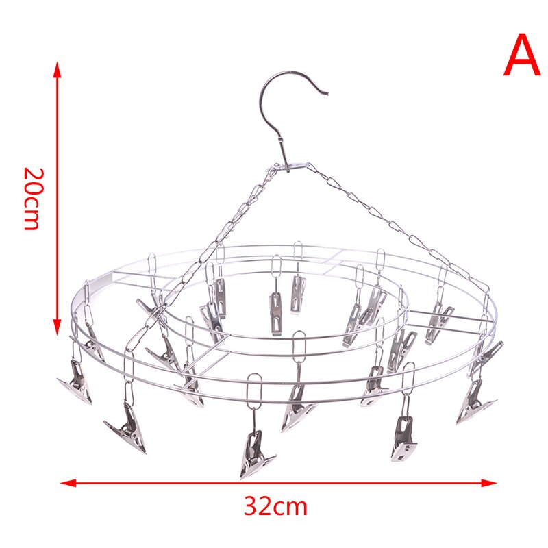 aluminium kleshenger rustfritt stål firkantet metalltråd klips stativ metall sokk undertøy klesklips utendørs lufttørker: En