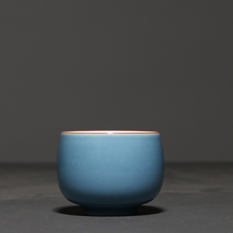 Taza de degustación de cerámica de Color sólido Simple, cuenco de té, juego de té de Kung Fu, taza de té para el hogar, taza maestra de agua, 95ml