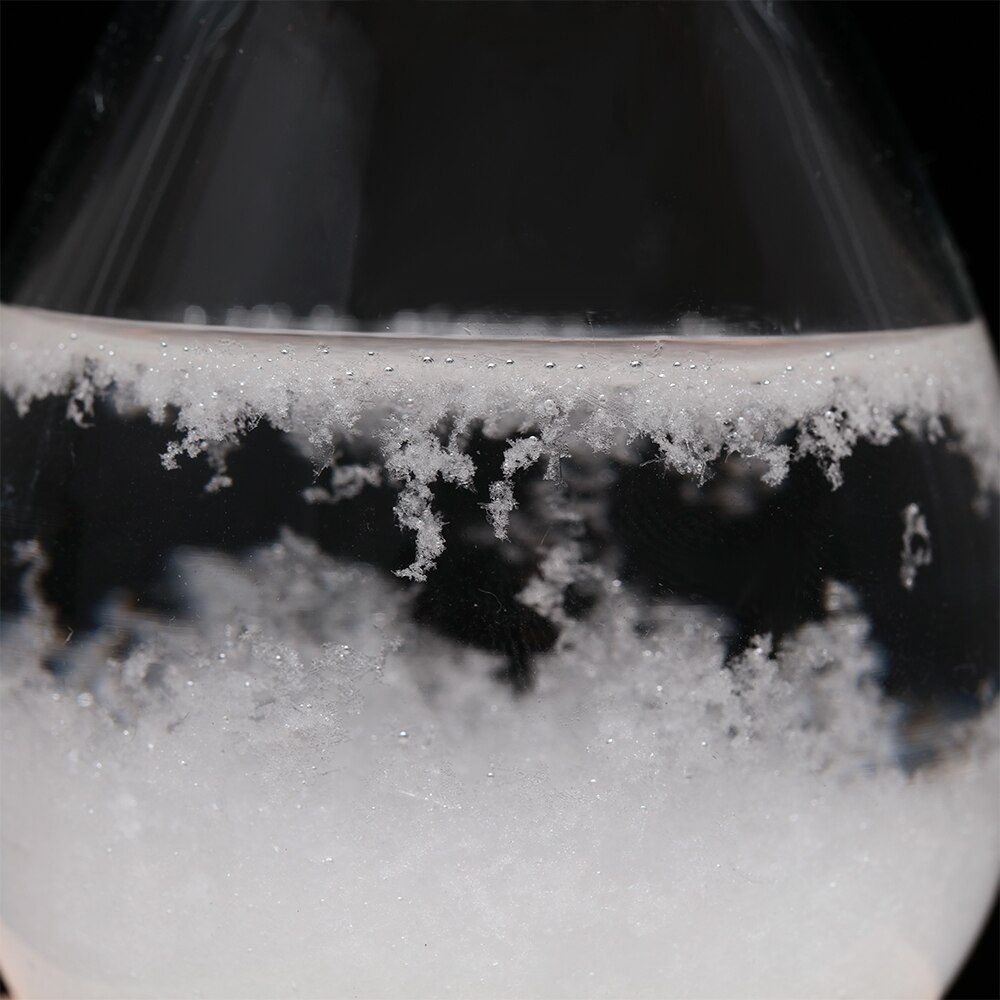 Desktop droplet tempestade garrafa de vidro previsão do tempo monitor barômetro com base de madeira para decoração casa arte decoração