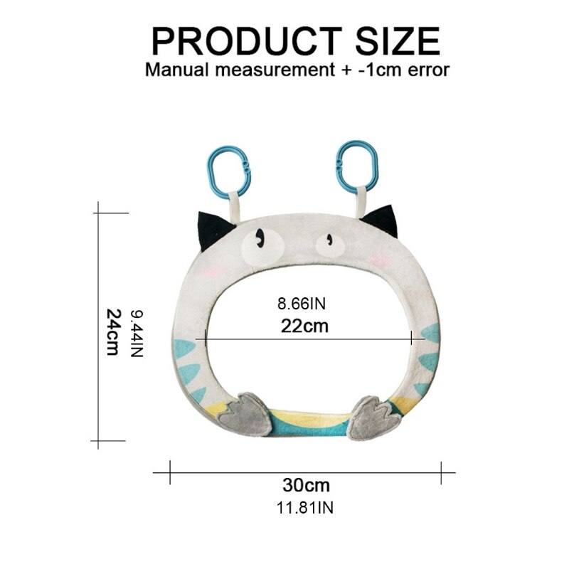 Safe Rearview Distorting Mirror Cartoon Pattern Great Shower Baby for Kids