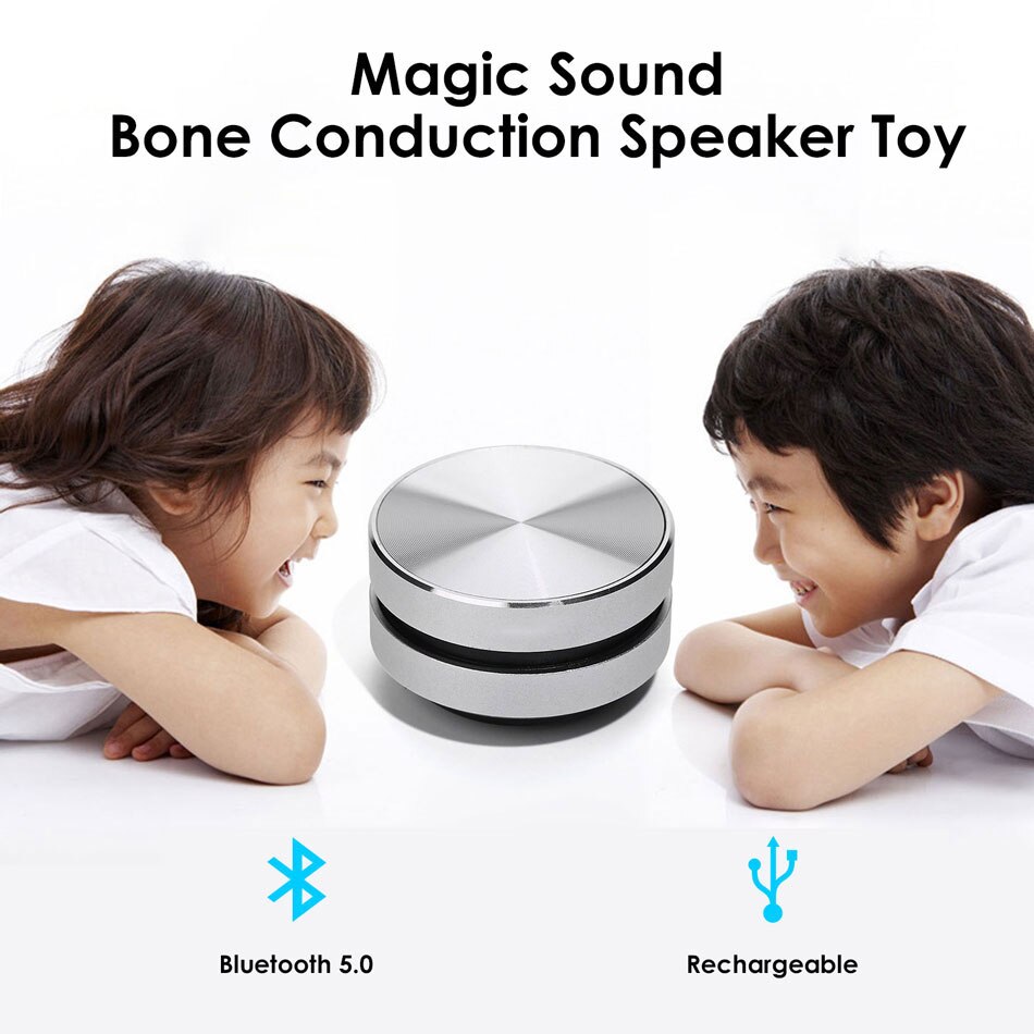 Magisk lydkasse legetøj til børn voksne musikafspiller fantastisk lydkasse knogle ledning bluetooth højttaler legetøj vokal legetøj
