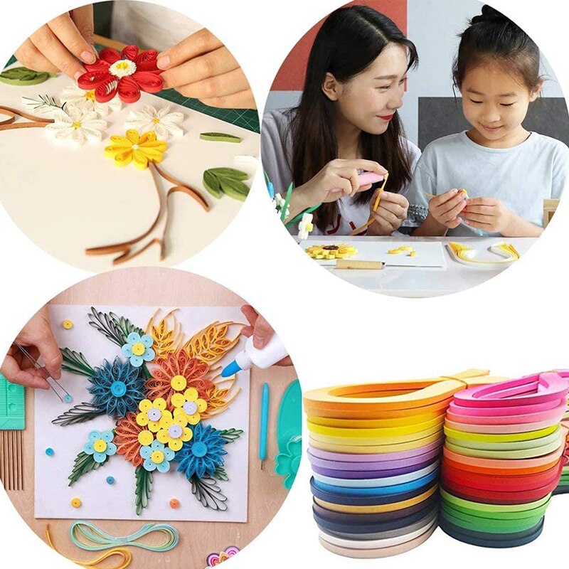 Quilling Quilling Papier einstellen Insgesamt 900 Streifen 9 Arten Gradienten Farben für Heimat Klassenzimmer Einkaufen Hochzeit Dekorationen