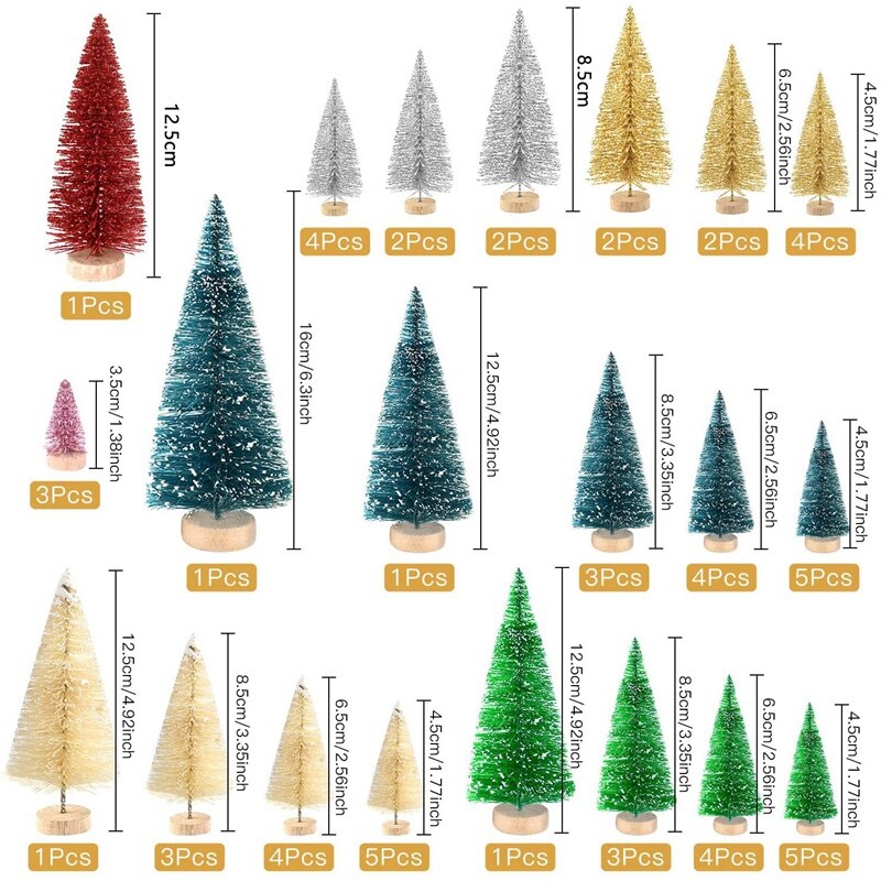9 Stück Künstlicher Weihnachtsbau, Ini Grün Tannenbau, Künstlicher Weihnachtsbau