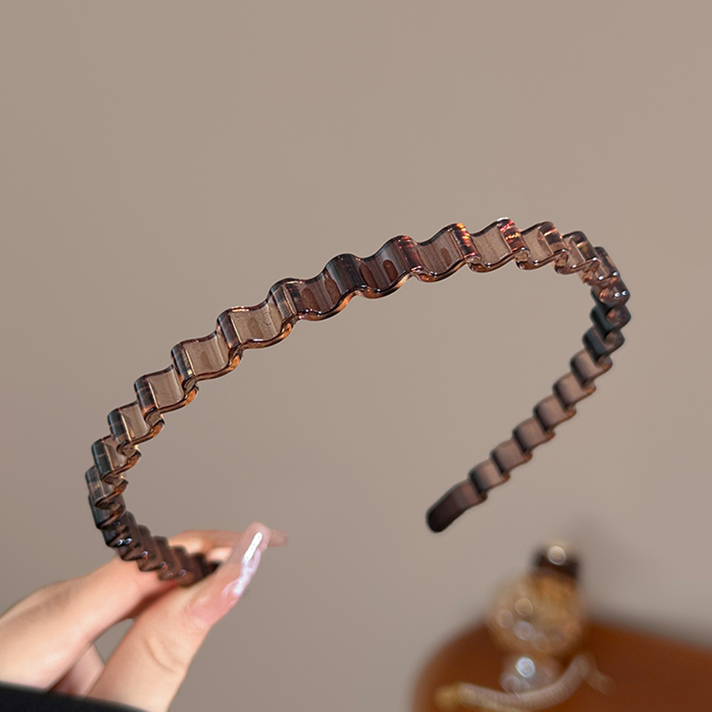Nueva gafas de sol forma de marco diademas acrílicas para mujeres diadema dentada aro de pelo antideslizante accesorios para el cabello de