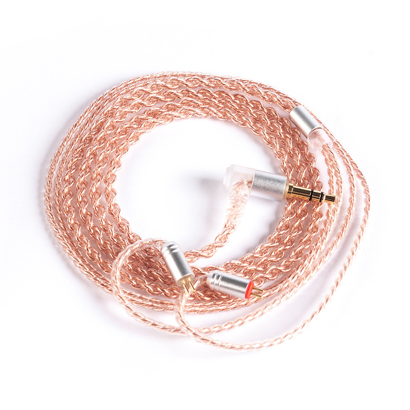 Kbear 4 núcleo de cobre atualização com fio cabo fone ouvido 2pin/qdc/mmcx/tfz fones conector para kbear kz zsn pro fone alta fidelidade