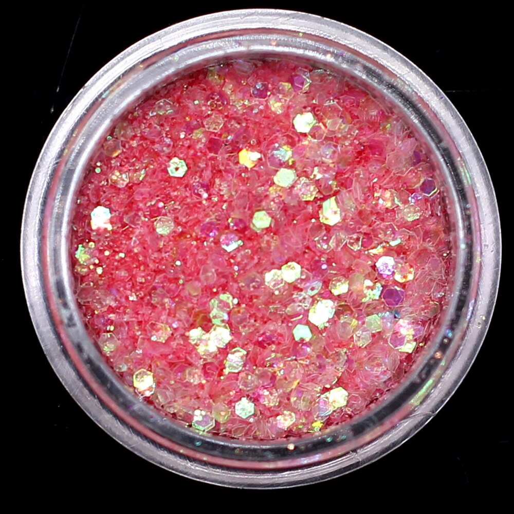 1 pièces AB ongle paillettes paillettes étoile lune coeur ongle Gel rond ongle paillettes holographique Pigment Nail Art décoration m3a505: Jaune