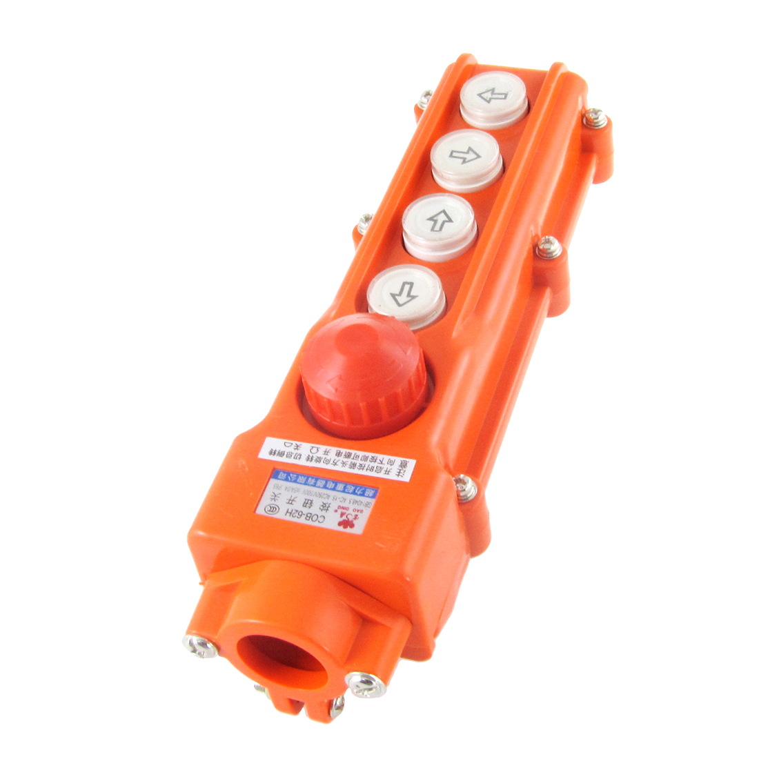 Rainproof 4 Ways Hoist Pushbutton Switch Pendant Control Station + Emergency Stop