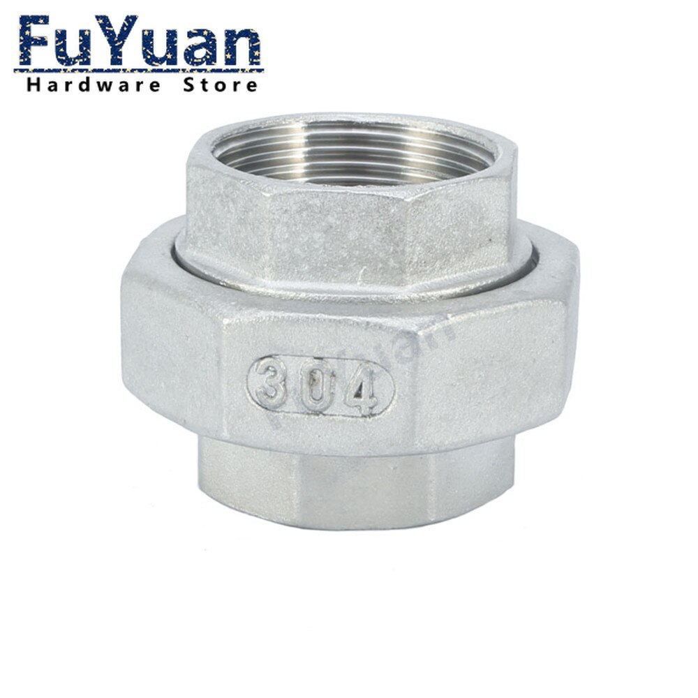 Screw Water Pipe Joint 1/8&#39;&#39; - 4&#39;&#39; BSPT Female Threaded Union Stainless Steel SS 304 Cast Pipe Fitting Class 150