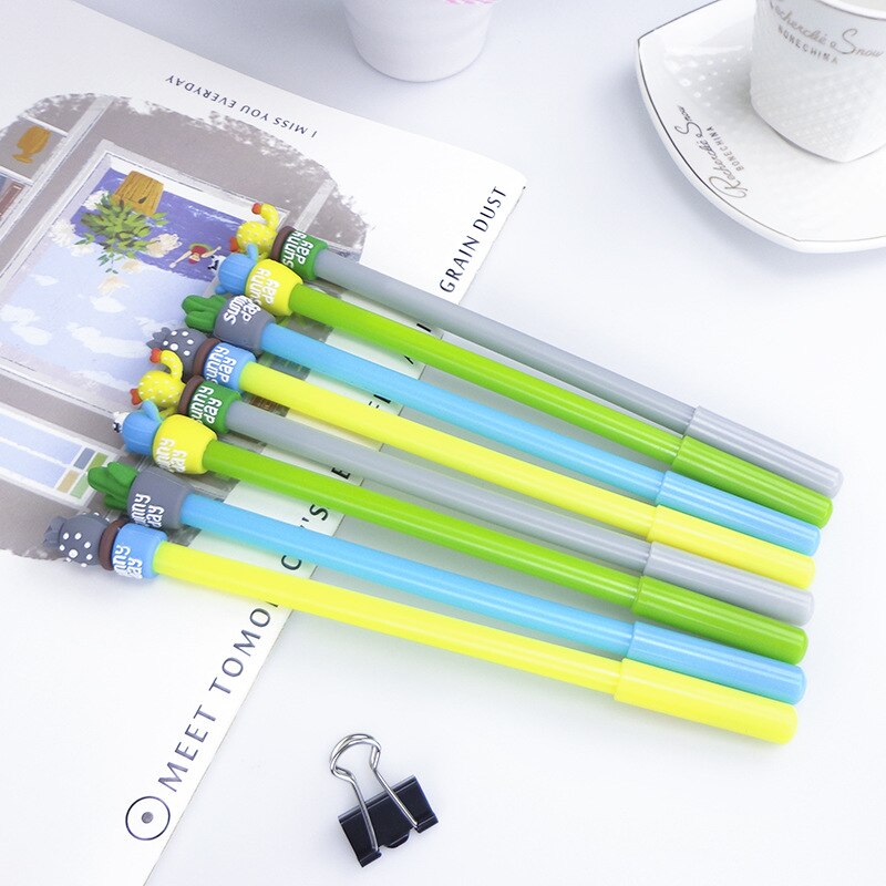 1pcs Cartoon Cactus Style Pen Out of Pencil Case Write Easy and Smooth Pencil Bag Stationery School Supplies: 279-random 1pcs