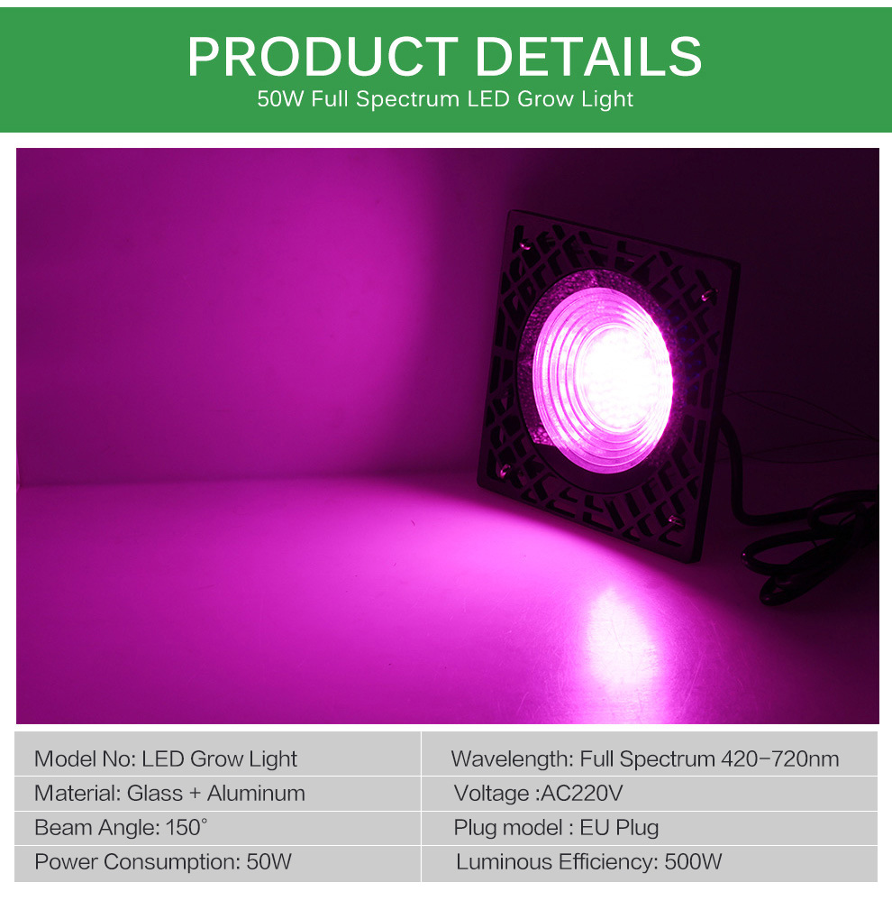 500W COB led grow light Full spectrum grow led 400-830NM Honeycomb cooling 4500lm for indoor grow tent seeding plant grow