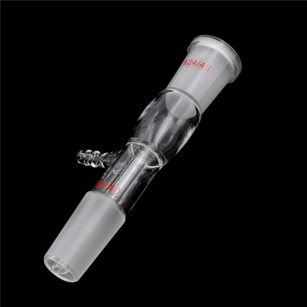 1Pcs 24/40 Glass Straight Tube Vacuum Take-off Adapter Gas Inlet Adapter Lab Glassware
