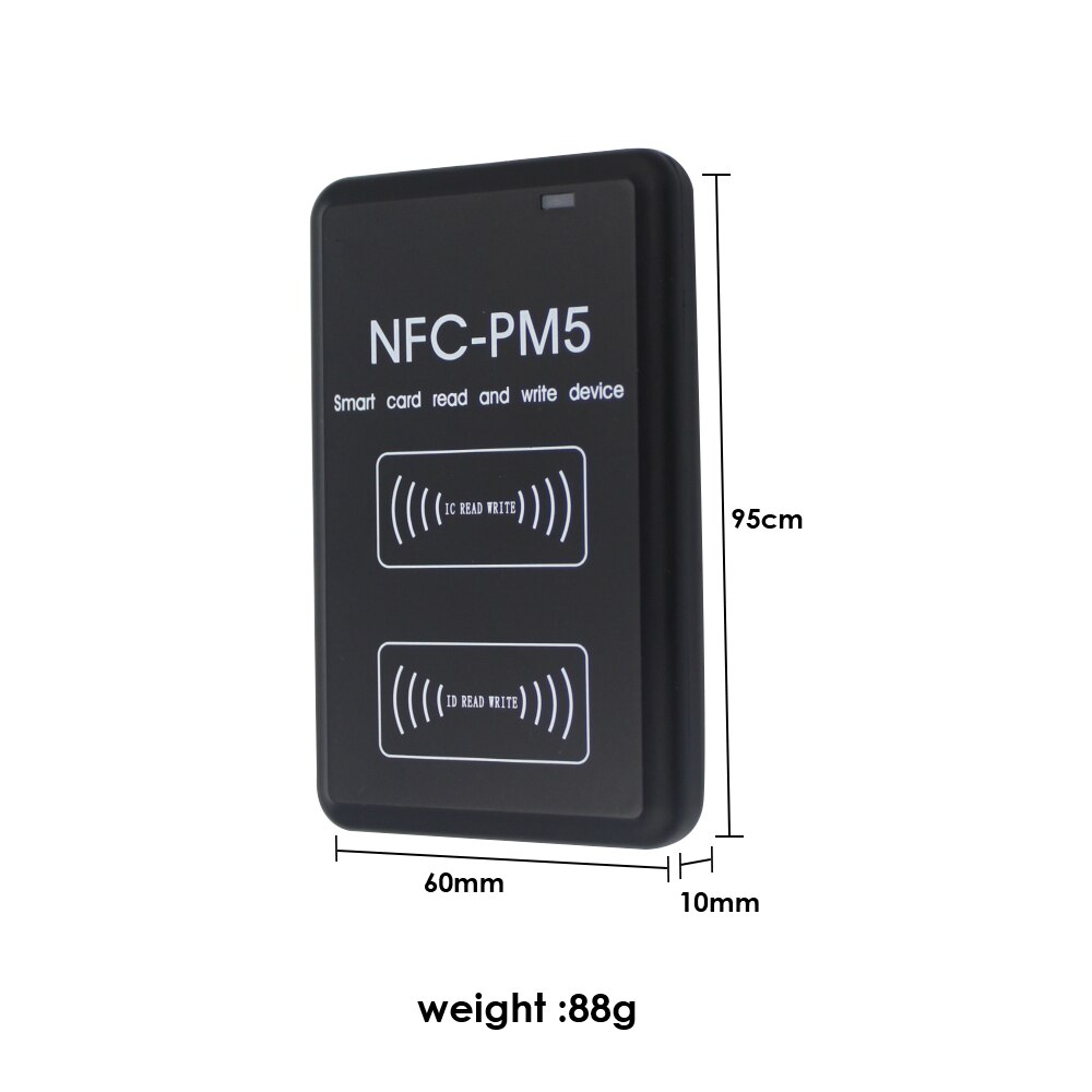 dual-frequency 125KHZ 13.56MHZ NFC PM5 IC/ID Duplicator RFID Reader Full Writer Decoding Function Card Copier