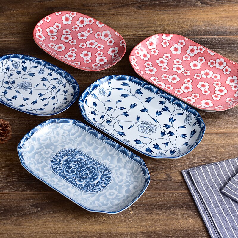 10.5/12inch Fish Plate Ceramic Dinnerware Tableware Breakfast Cake Plates Dumplings Dish Hand Painted Decor Dish Tray Container