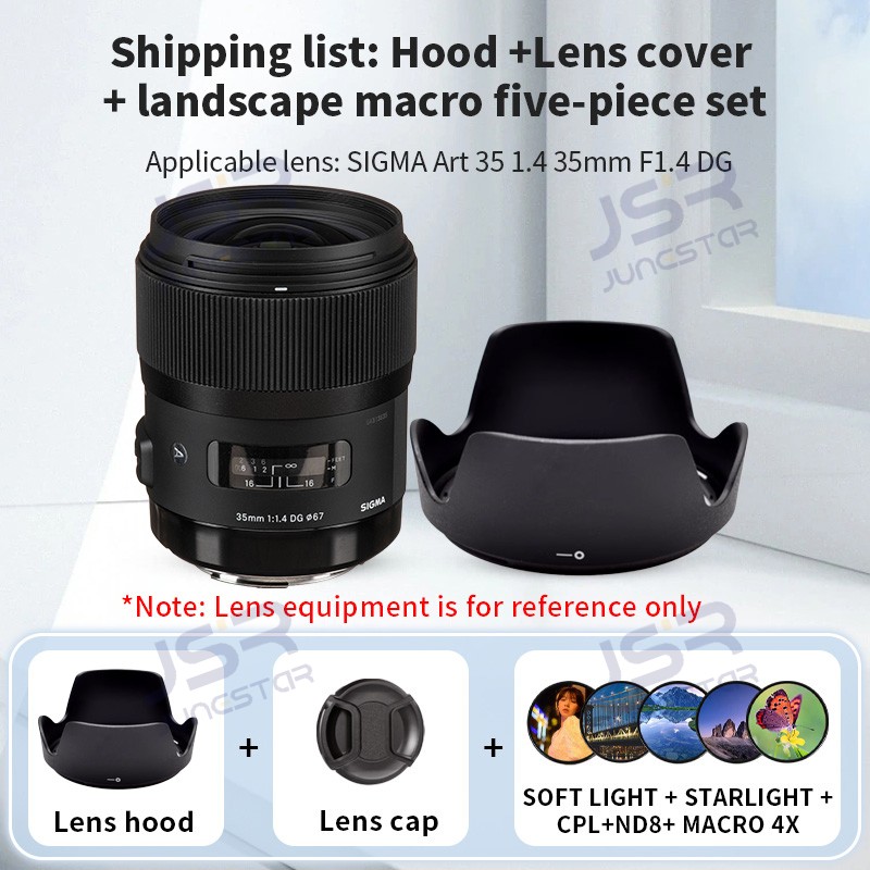 Camera hood replacement LH730-03 suitable for Sigma Art 35 1.4 35mm F1.4 DG lens protection accessories: Red