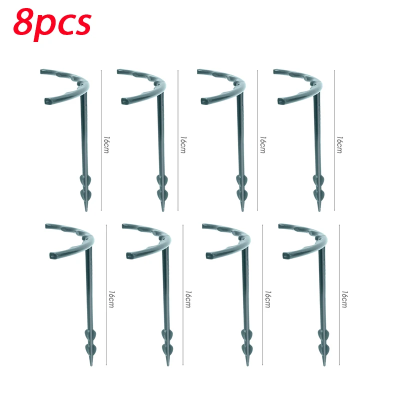 2/4 STUKS Plastic Plant Ondersteuning Stapel Frame Kas Arrangement Halve Cirkel Vaste Staaf Indoor Bloem Plant Wijnstok Klimmen Beugel: Rood