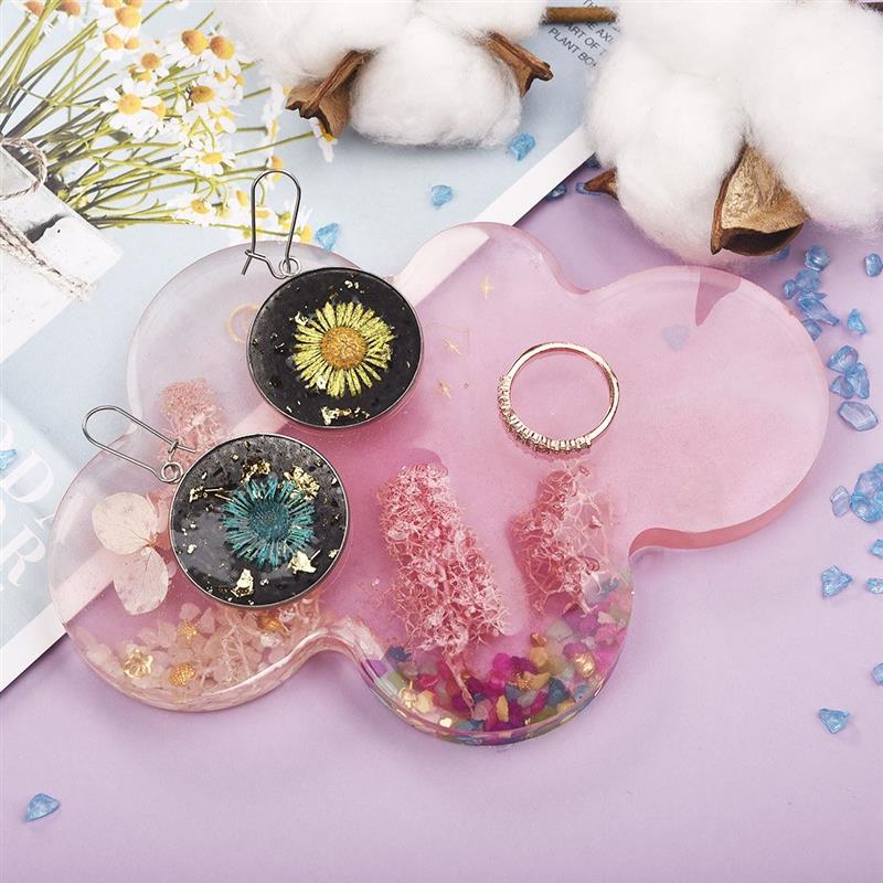 Moules en Silicone de dessous de verre en forme de nuage, fabrication de bijoux en résine à faire soi-même, moules de moulage en résine époxy pressée UV